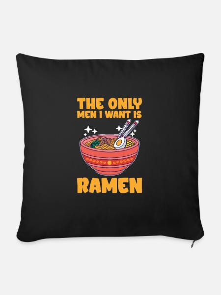 Ramen - Sofakissenbezug 45 x 45 cm - Schwarz