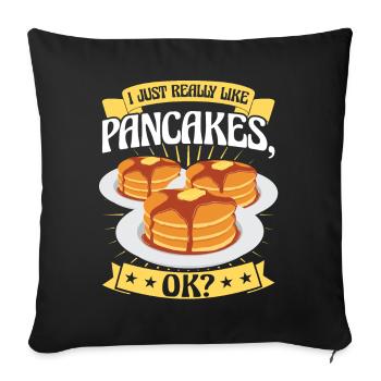 J’aime beaucoup les crêpes - Housse de coussin décorative 45 x 45 cm - noir - Devant