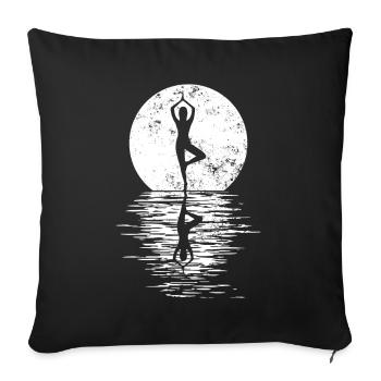 Yogi Yogini Health Meditation Outfits Girls - Sofa pillowcase 17,3'' x 17,3'' (45 x 45 cm) - black - Front