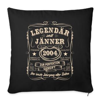 Legends January 2004 Born 2004 - Sofa pillowcase 17,3'' x 17,3'' (45 x 45 cm) - black - Front