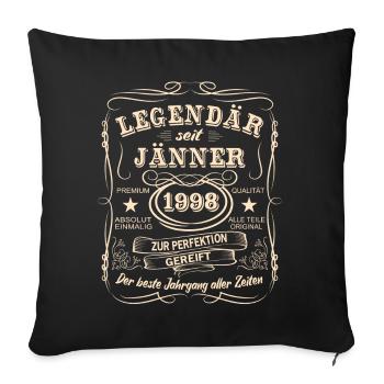 Legends January 1998 Born 1998 - Sofa pillowcase 17,3'' x 17,3'' (45 x 45 cm) - black - Front