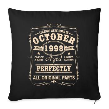 Millésime Octobre 1998 Anniversaire - Housse de coussin décorative 45 x 45 cm - noir - Devant