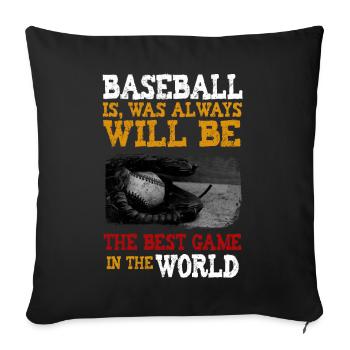 Le baseball est le meilleur jeu au monde - Housse de coussin décorative 45 x 45 cm - noir - Devant