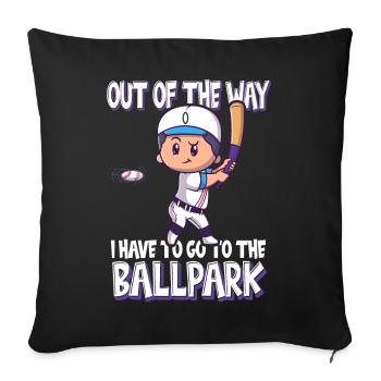 Je dois aller au stade de baseball - Housse de coussin décorative 45 x 45 cm - noir - Devant