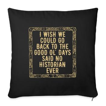 Historien J’aimerais que nous puissions Histoire Équipe Historiens - Housse de coussin décorative 45 x 45 cm - noir - Devant