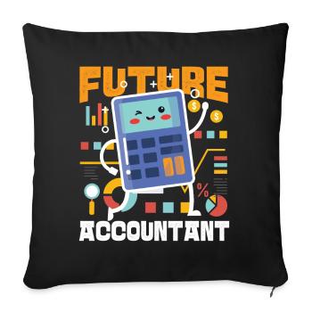 Comptable Comptable Comptable - Housse de coussin décorative 45 x 45 cm - noir - Devant