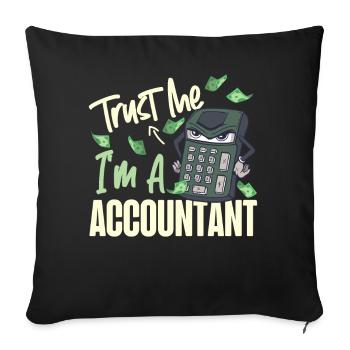 Comptable Comptable Comptable - Housse de coussin décorative 45 x 45 cm - noir - Devant