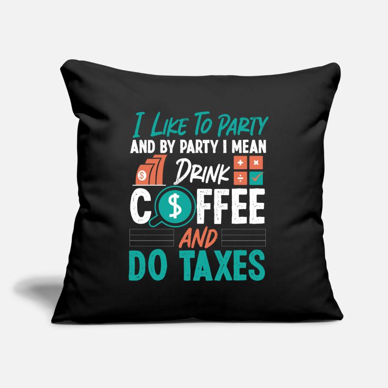 Comptable Comptable Comptable Housse de coussin décorative 45 x 45 cm