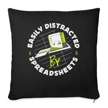 Accountant Bookkeeper Accounting - Sofa pillowcase 17,3'' x 17,3'' (45 x 45 cm) - black - Front