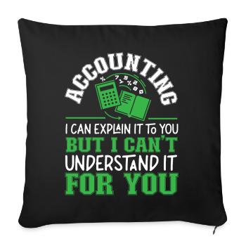 Comptable Comptable Comptable - Housse de coussin décorative 45 x 45 cm - noir - Devant