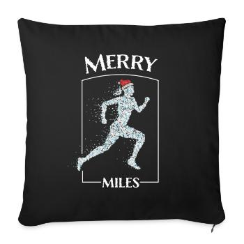 Jogging Joggers Running Santa Claus Hat Christmas Time - Sofa pillowcase 17,3'' x 17,3'' (45 x 45 cm) - black - Front