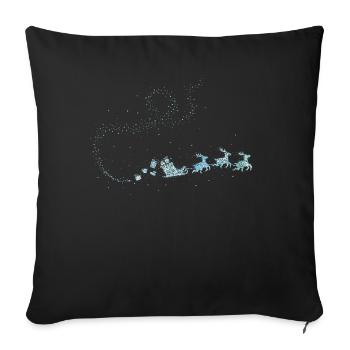 Santa Claus Sleigh Christmas Time Christmas - Sofa pillowcase 17,3'' x 17,3'' (45 x 45 cm) - black - Front
