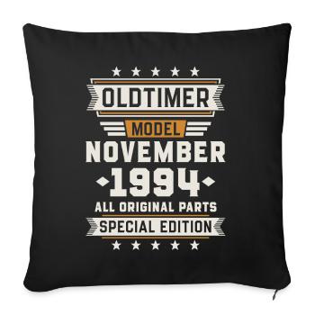 Oldtimer November 1994 Geburtstag Geschenk - Sofakissenbezug 45 x 45 cm - Schwarz - Vorne