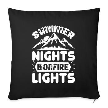 Summer Nights Bonfire Lights - Sofa pillowcase 17,3'' x 17,3'' (45 x 45 cm) - black - Front