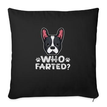 Boston Terrier - Sofa pillowcase 17,3'' x 17,3'' (45 x 45 cm) - black - Front