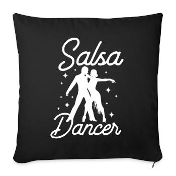 Salsa Dancers Dancing Dance Hobby - Sofa pillowcase 17,3'' x 17,3'' (45 x 45 cm) - black - Front