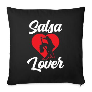 Salsa Lovers Dancers Dancing Dance Hobby - Sofa pillowcase 17,3'' x 17,3'' (45 x 45 cm) - black - Front