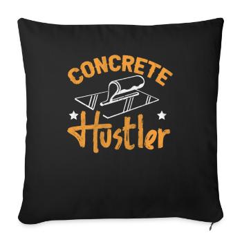 Concrete Hustler Betonbauer - Sofakissenbezug 45 x 45 cm - Schwarz - Vorne