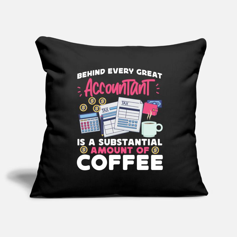 Comptable Comptable Comptable Housse de coussin décorative 45 x 45 cm