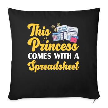 Accountant Bookkeeper Accounting - Sofa pillowcase 17,3'' x 17,3'' (45 x 45 cm) - black - Front