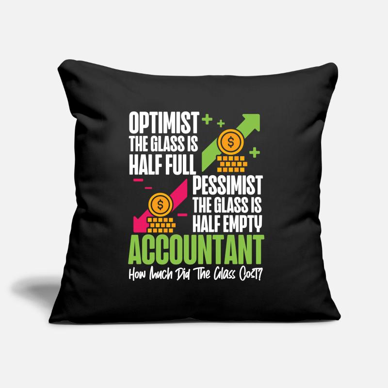 Comptable Comptable Comptable Housse de coussin décorative 45 x 45 cm