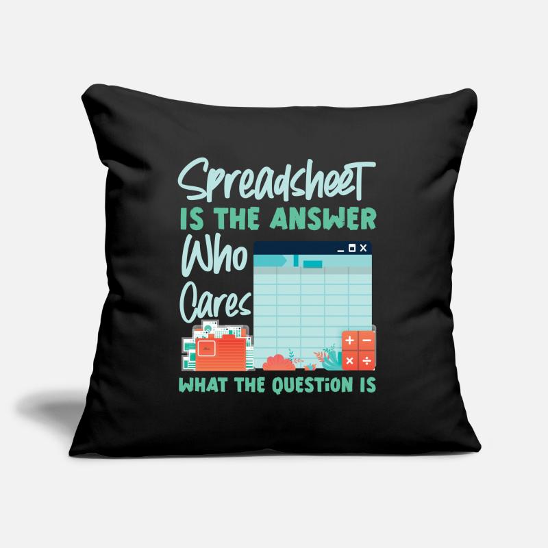 Comptable Comptable Comptable Housse de coussin décorative 45 x 45 cm