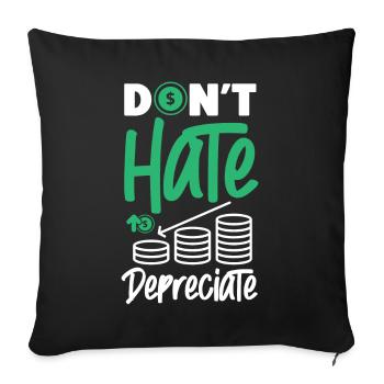 Accountant Bookkeeper Accounting - Sofa pillowcase 17,3'' x 17,3'' (45 x 45 cm) - black - Front