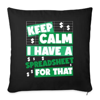 Comptable Comptable Comptable - Housse de coussin décorative 45 x 45 cm - noir - Devant
