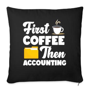 Accountant Bookkeeper Accounting - Sofa pillowcase 17,3'' x 17,3'' (45 x 45 cm) - black - Front
