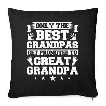 arrière-grand-père grand-père arrière-grands-parents grand-père - Housse de coussin décorative 45 x 45 cm - noir - Devant