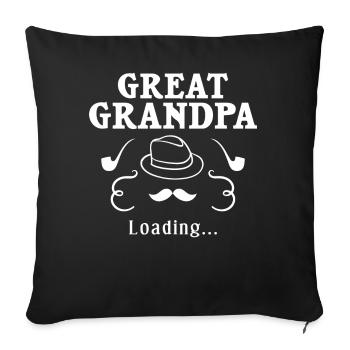 arrière-grand-père grand-père arrière-grands-parents grand-père - Housse de coussin décorative 45 x 45 cm - noir - Devant
