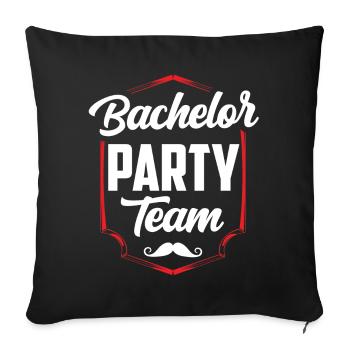 Bachelor Party Team Bride Bachelor - Sofa pillowcase 17,3'' x 17,3'' (45 x 45 cm) - black - Front