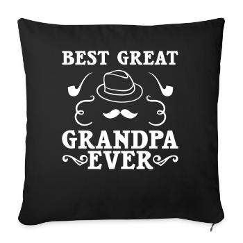 arrière-grand-père grand-père arrière-grands-parents grand-père - Housse de coussin décorative 45 x 45 cm - noir - Devant
