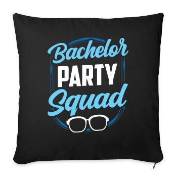 Enterrement de vie de garçon Bachelor Bride - Housse de coussin décorative 45 x 45 cm - noir - Devant