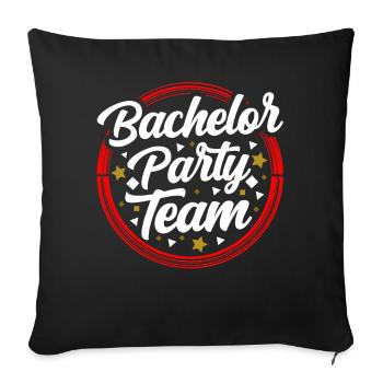 Bachelor Party Team Bride Bachelor - Sofa pillowcase 17,3'' x 17,3'' (45 x 45 cm) - black - Front