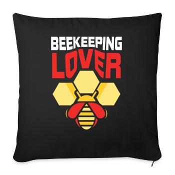 Beekeeping lover Beekeeping Beekeepers Beekeepers - Sofa pillowcase 17,3'' x 17,3'' (45 x 45 cm) - black - Front