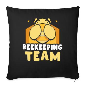 Équipe Apiculture Apiculteurs Apiculteurs - Housse de coussin décorative 45 x 45 cm - noir - Devant