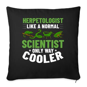 Herpetology Reptiles Herpetologist Lizards - Sofa pillowcase 17,3'' x 17,3'' (45 x 45 cm) - black - Front