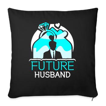 Future Husband Party Groom Wedding - Sofa pillowcase 17,3'' x 17,3'' (45 x 45 cm) - black - Front