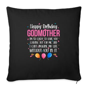 Godmother - Sofa pillowcase 17,3'' x 17,3'' (45 x 45 cm) - black - Front