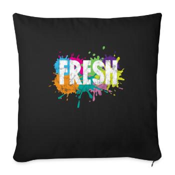 Hip Hop - Sofa pillowcase 17,3'' x 17,3'' (45 x 45 cm) - black - Front