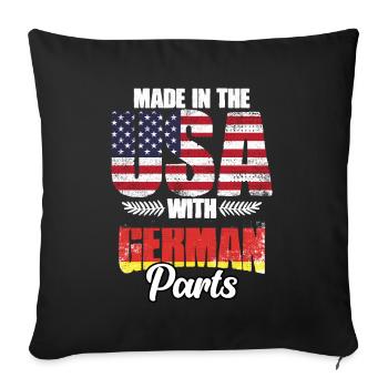 Made in the USA Fantastic Germany - Sofa pillowcase 17,3'' x 17,3'' (45 x 45 cm) - black - Front