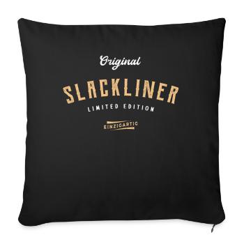 Slackliner Limited Edition Slackline - Sofakissenbezug 45 x 45 cm - Schwarz - Vorne