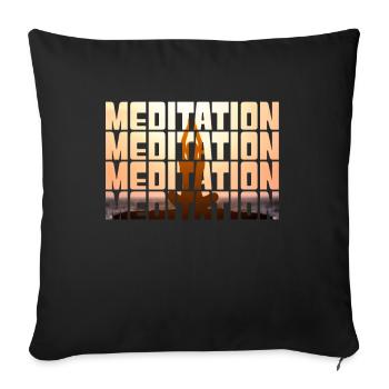 Meditation - Sofakissenbezug 45 x 45 cm - Schwarz - Vorne