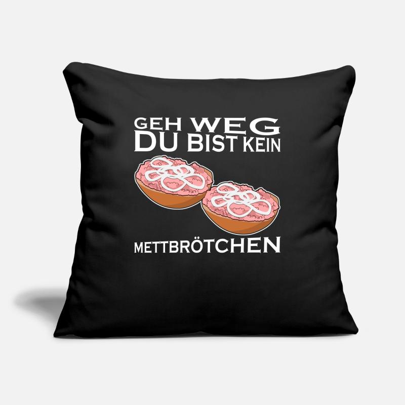 Mettbrötchen Mettfleisch Hackfleisch Sofakissenbezug 45 x 45 cm