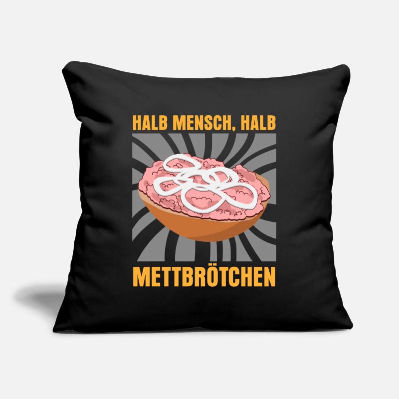 Mettbrötchen Hackfleisch Mettfleisch Sofakissenbezug 45 x 45 cm