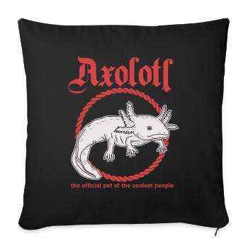 Axolotl tailed amphibians Axolotls amphibians gift - Sofa pillowcase 17,3'' x 17,3'' (45 x 45 cm) - black - Front