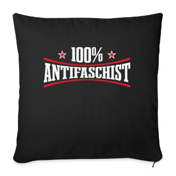 Punk Rock Anti-racism, against racism - Sofa pillowcase 17,3'' x 17,3'' (45 x 45 cm) - black - Front