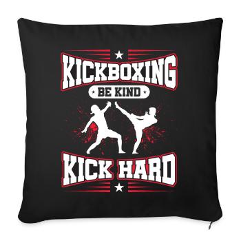 Kickboxer Martial Arts Kickboxing Kickboxen - Sofa pillowcase 17,3'' x 17,3'' (45 x 45 cm) - black - Front