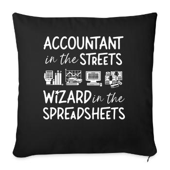 Accountant Bookkeeper Accounting - Sofa pillowcase 17,3'' x 17,3'' (45 x 45 cm) - black - Front